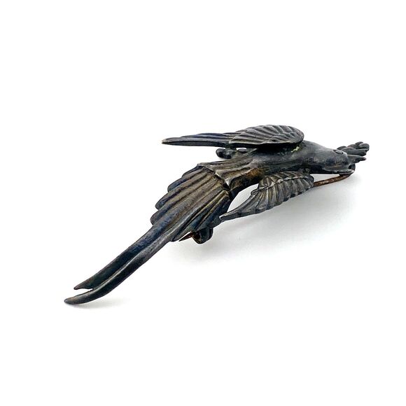 Casa De Prieto Heavy Sterling Silver Bird Brooch Cardinal On Branch Mexico 30 Gr - Picture 5 of 9